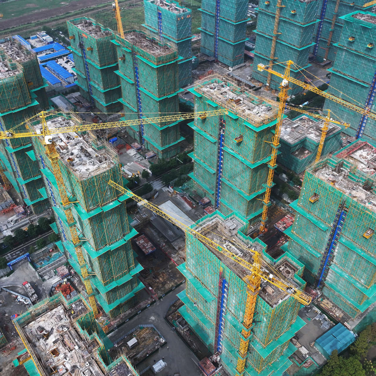 中国江苏省南京市的一处建设工地。