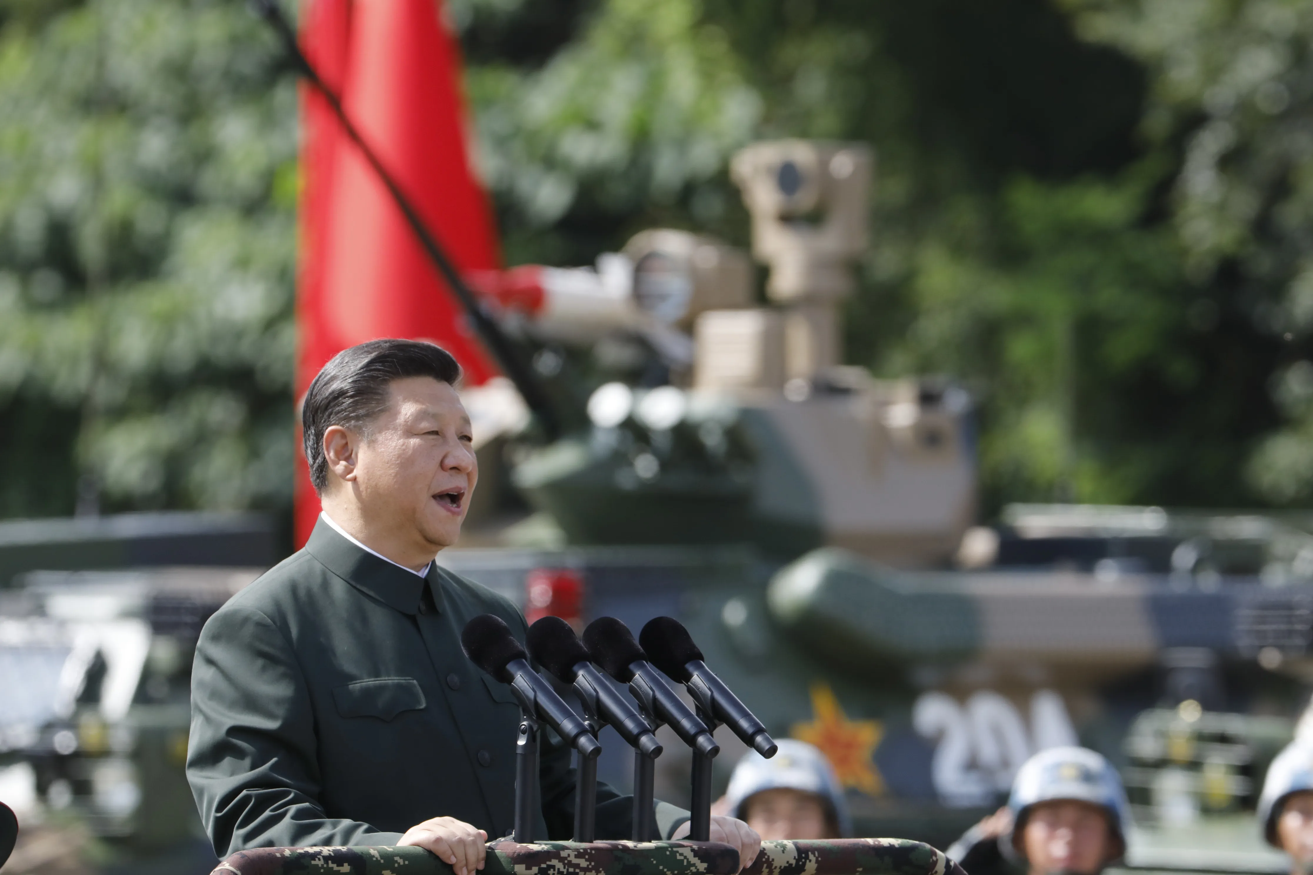 Chinese President Xi Jinping Visits of the People's Liberation Army's Hong Kong Garrison