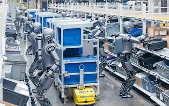 ZEEKR's 5G Intelligent Factory, where multiple humanoid robots seamlessly collaborated across multi-task, multi-scenario industrial environments